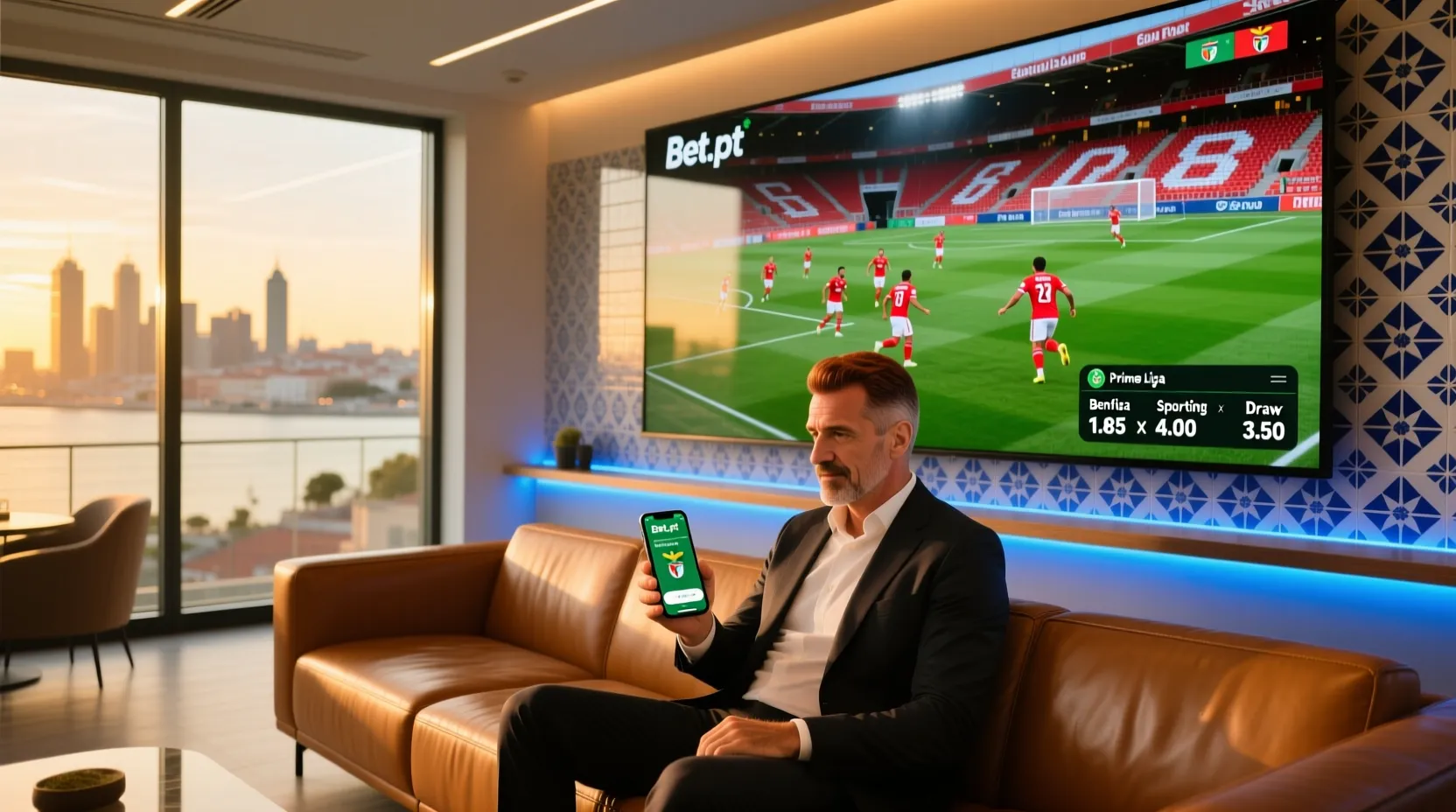 Experiência moderna de apostas desportivas online em Portugal com aplicação móvel e transmissão ao vivo de futebol